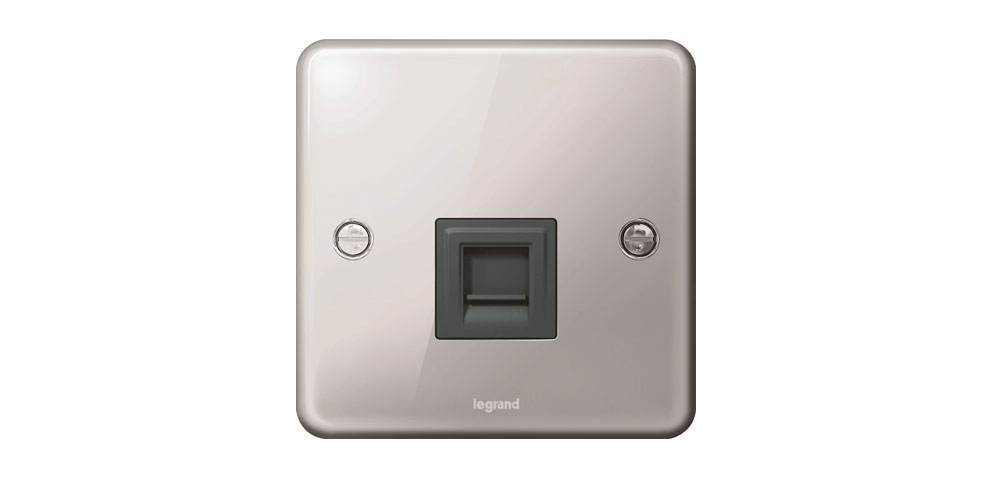 Legrand Synergy Dimmer Switch 2 Gang Polished Stainless Steel 